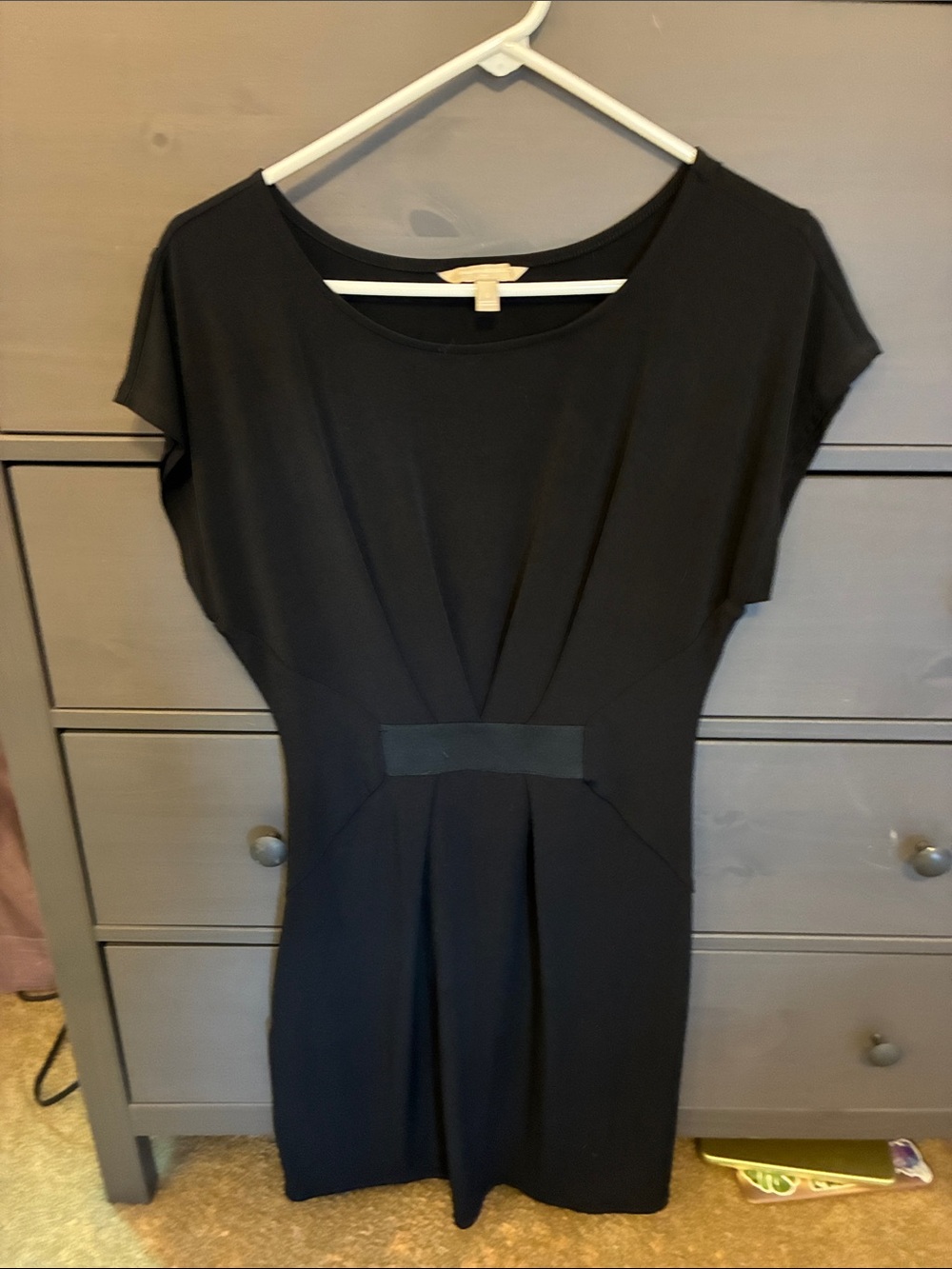 Banana Republic Classic Black Women's Waist-Detail Dress